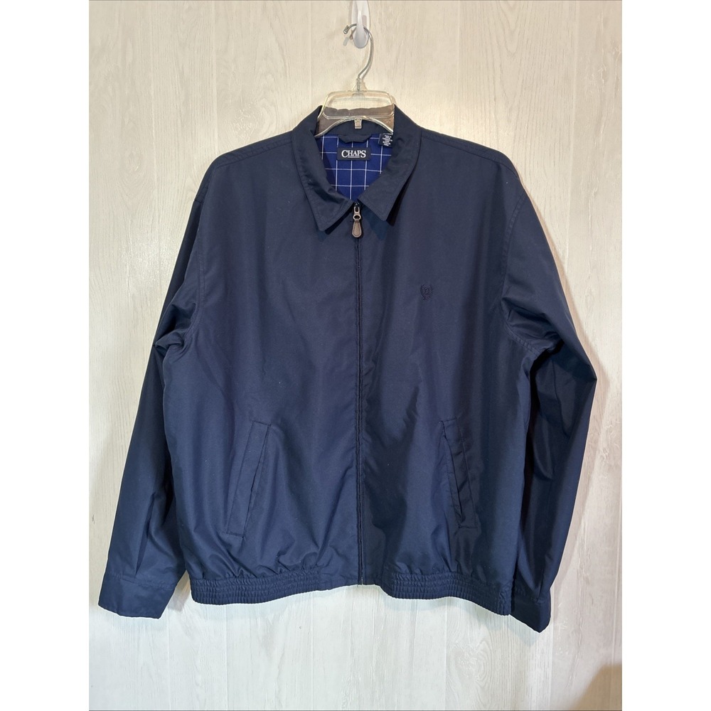 chaps ralph lauren XL Navy Spring Banded Bottom Jacket